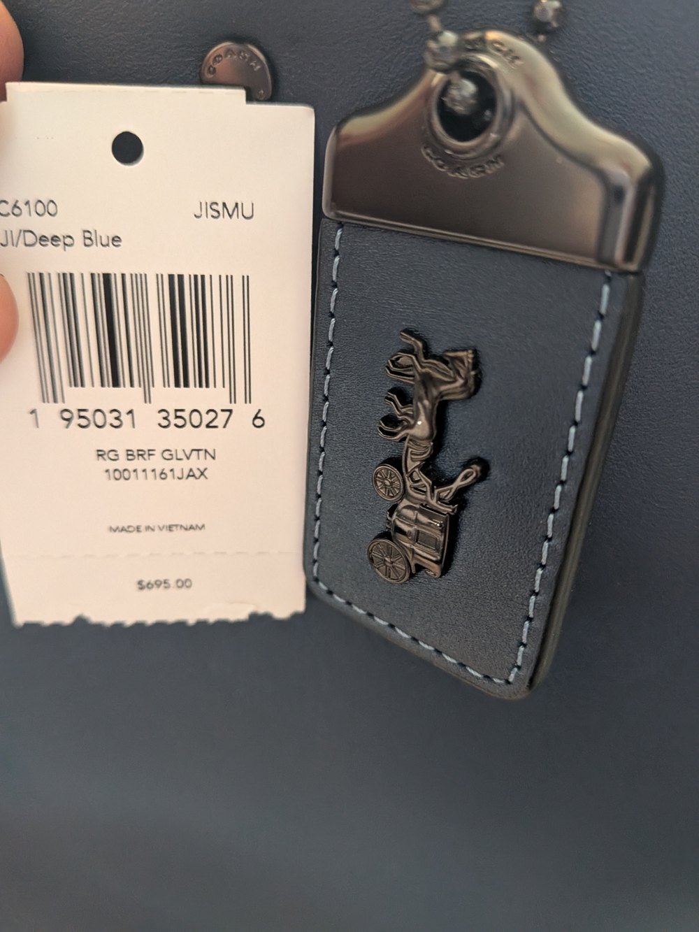 Coach Rare 1941 Rogue Deep Blue Briefcase - Picture 4 of 11